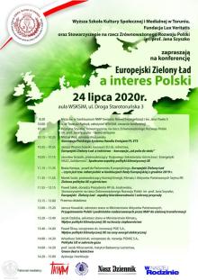 Konferencja Europejski Zielony Ład a interes Polski